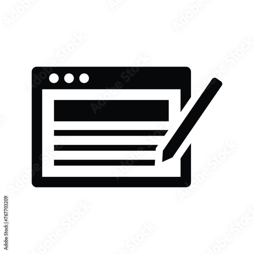 Article, blog, blogging icon design