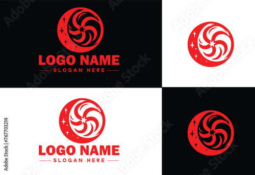film reel logo icon vector for business brand app icon movie cinema theater video channel cinematography logo template