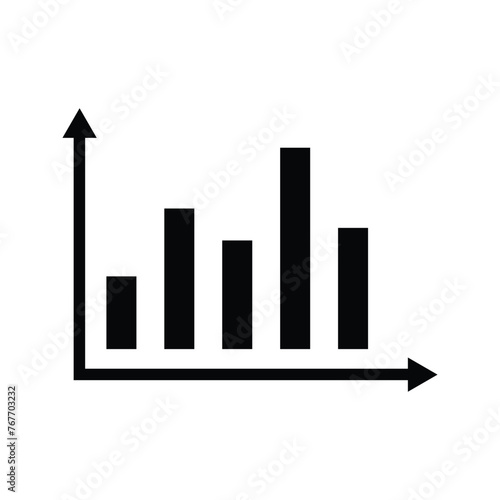 Bar, chart, graph vector icon.