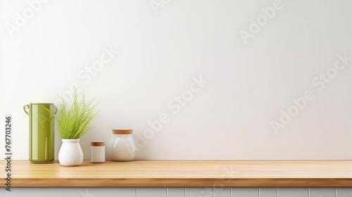 Minimalist Kitchen Counter with Fresh Decor