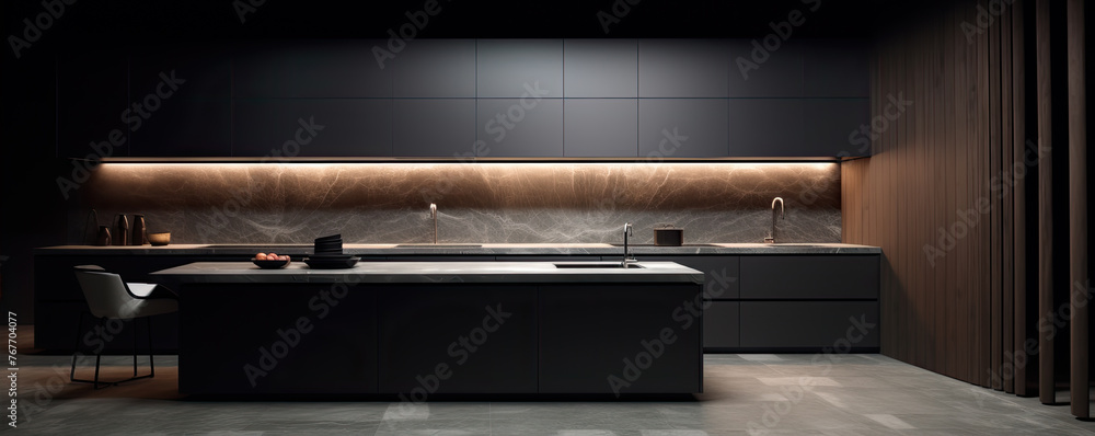 Large flat modern kitchen design Large flat modern kitchen design