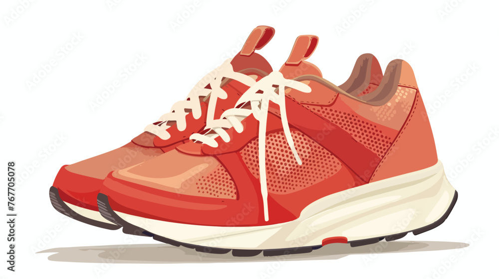 Walking shoes flat vector isolated on white background
