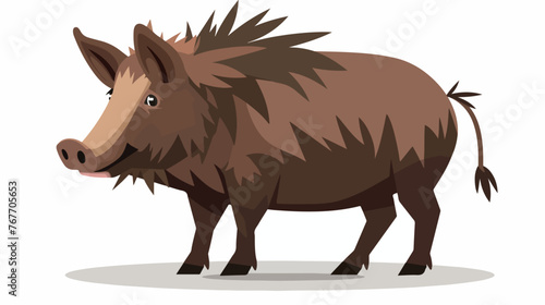 Wild Boar isolated on white background 