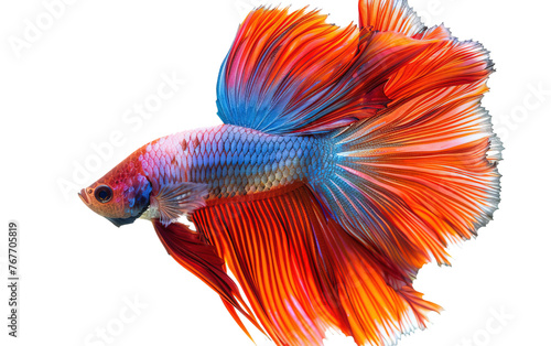 Fighting fish isolated on white or transparent background