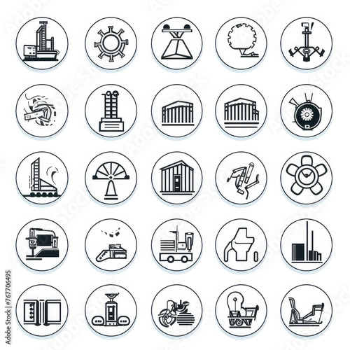 Comprehensive Industrial and Energy Icon Collection photo