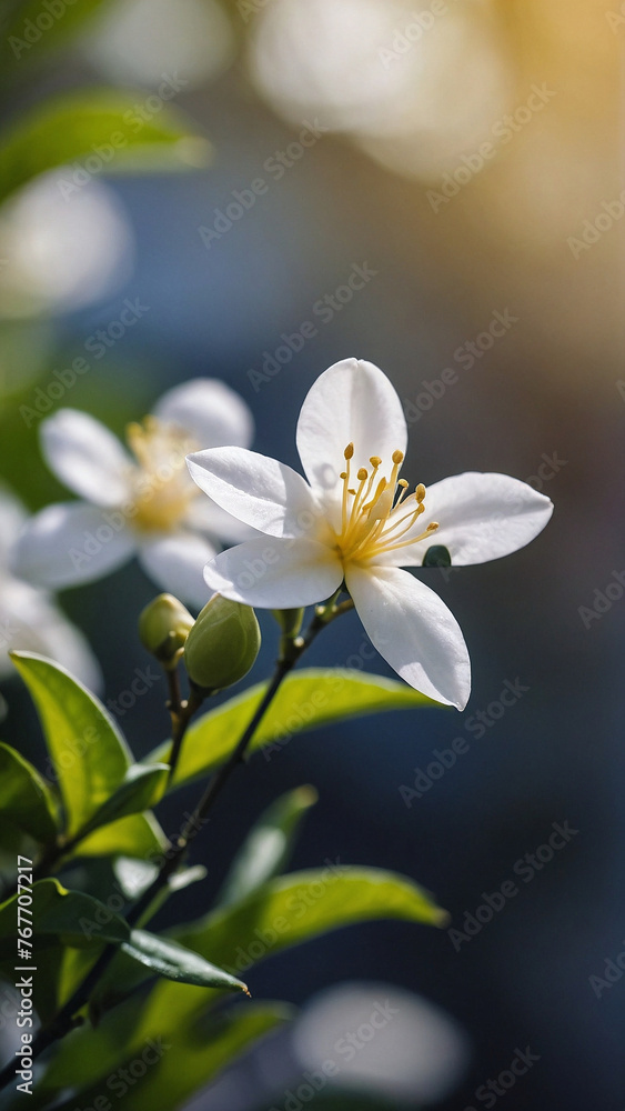 Fototapeta premium white and yellow flowers