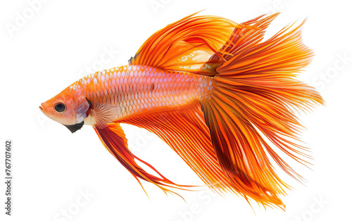 Fighting fish isolated on white or transparent background