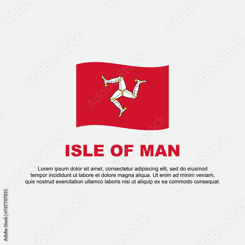 Isle Of Man Flag Background Design Template. Isle Of Man Independence Day Banner Social Media Post. Isle Of Man Background