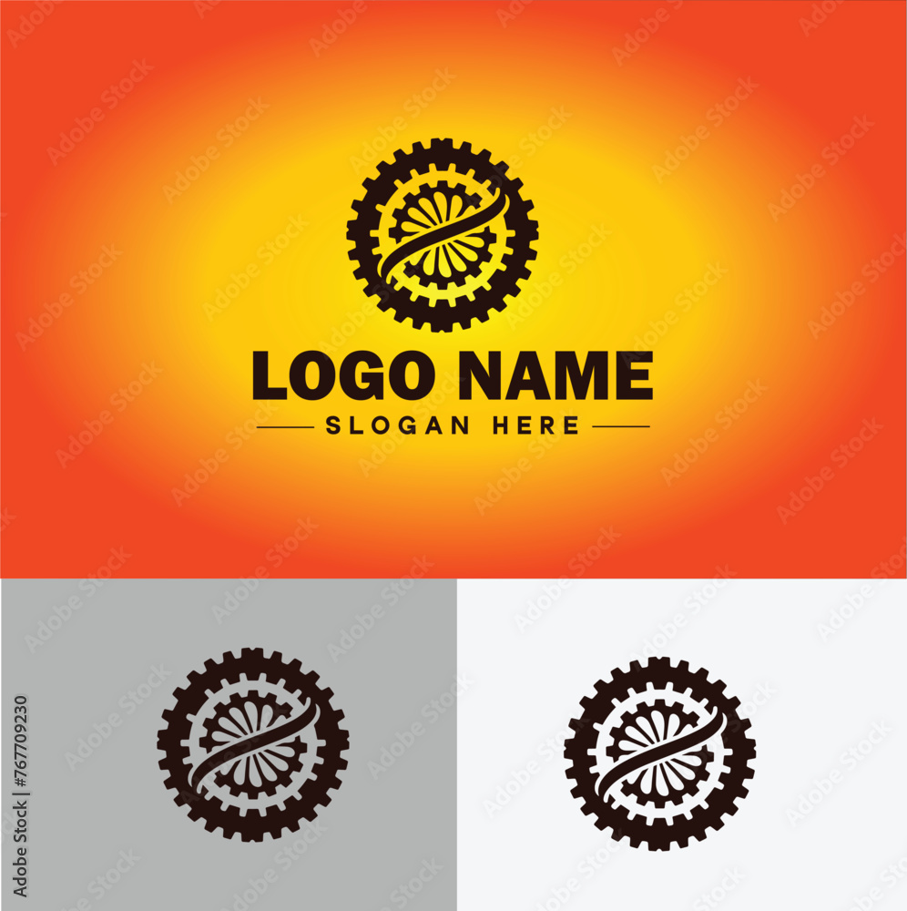 Fototapeta premium gear logo icon vector for business brand app icon cogwheel mechanic engine Industrial auto repair maintenance automotive gear logo template