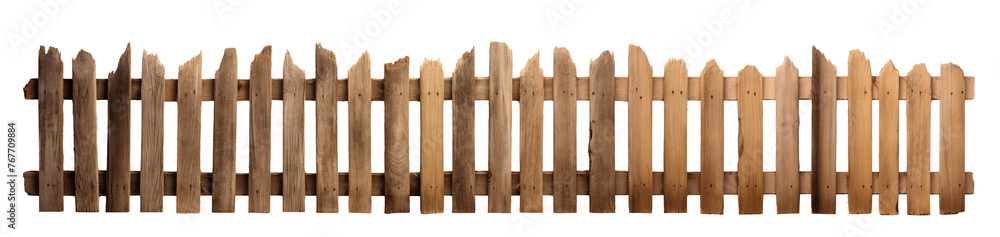 Rustic wooden fence, cut out Rustic wooden fence, cut out
