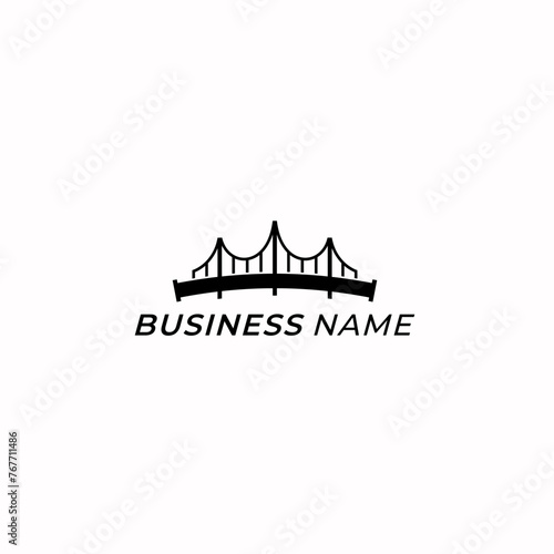 design logo creative bridge and plumbing