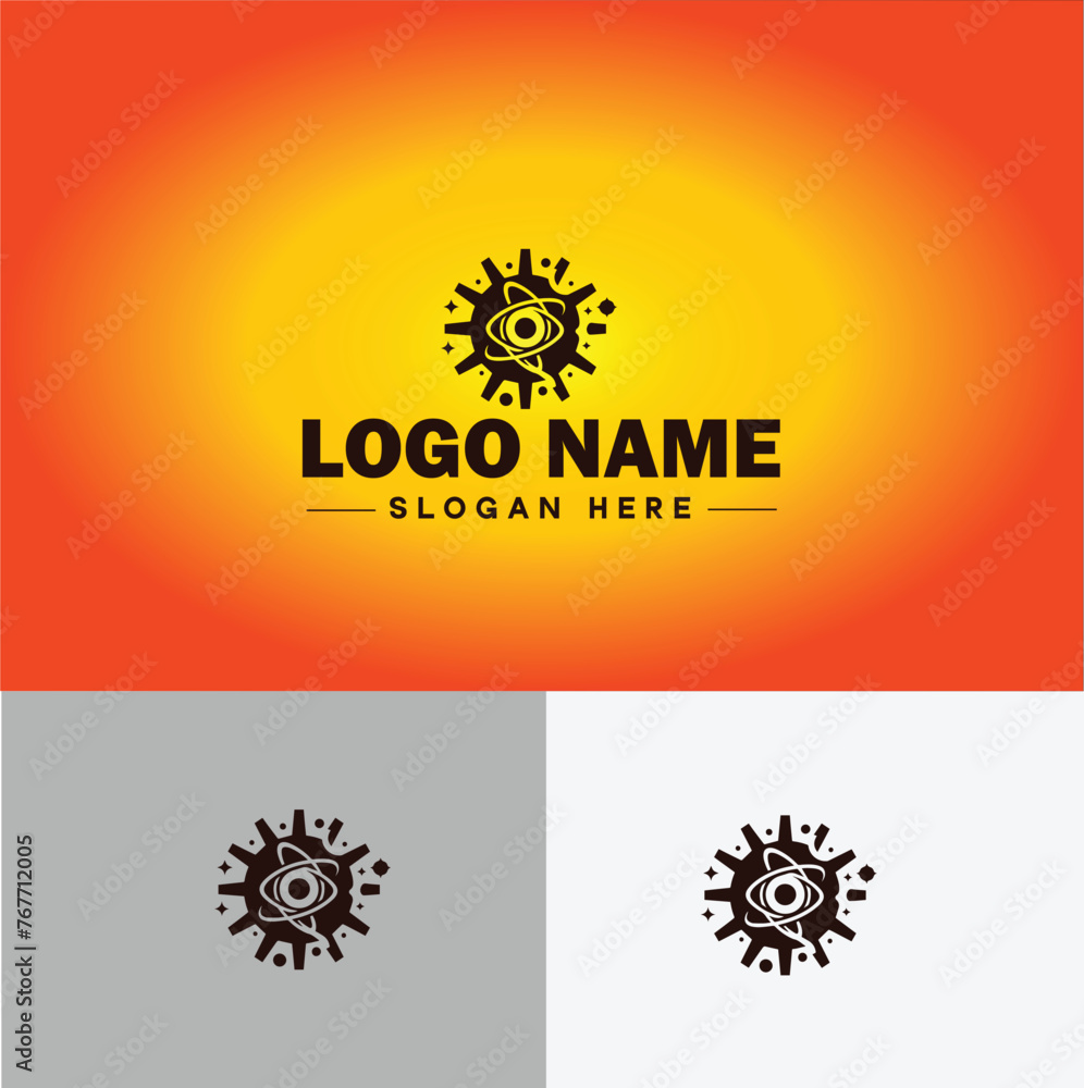 Fototapeta premium gear logo icon vector for business brand app icon cogwheel mechanic engine Industrial auto repair maintenance automotive gear logo template