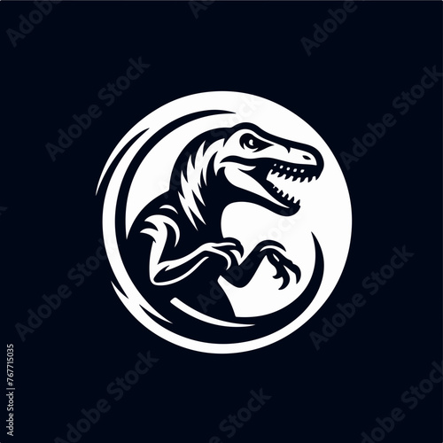 Velociraptor dinosaur  comic style vector illustration