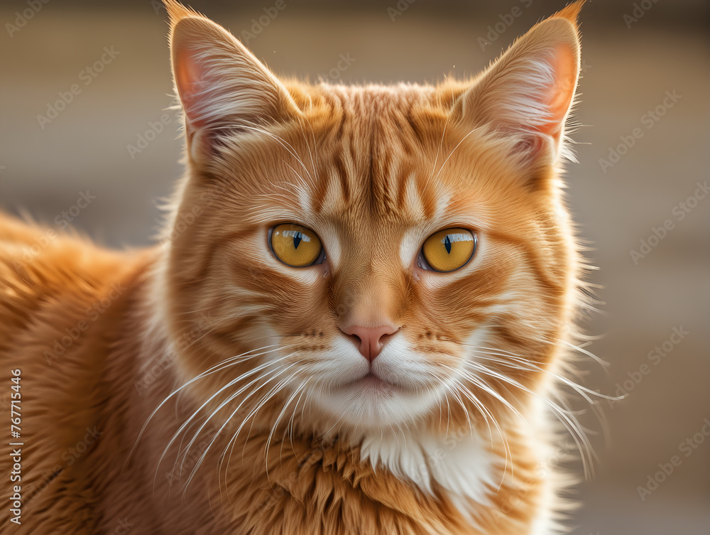 Close-up portrait of a ginger cat Close-up portrait of a ginger cat