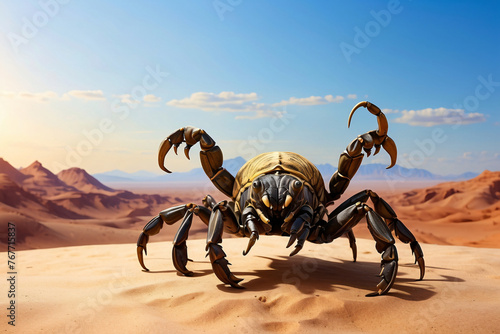 monster insect on desert background © IOLA