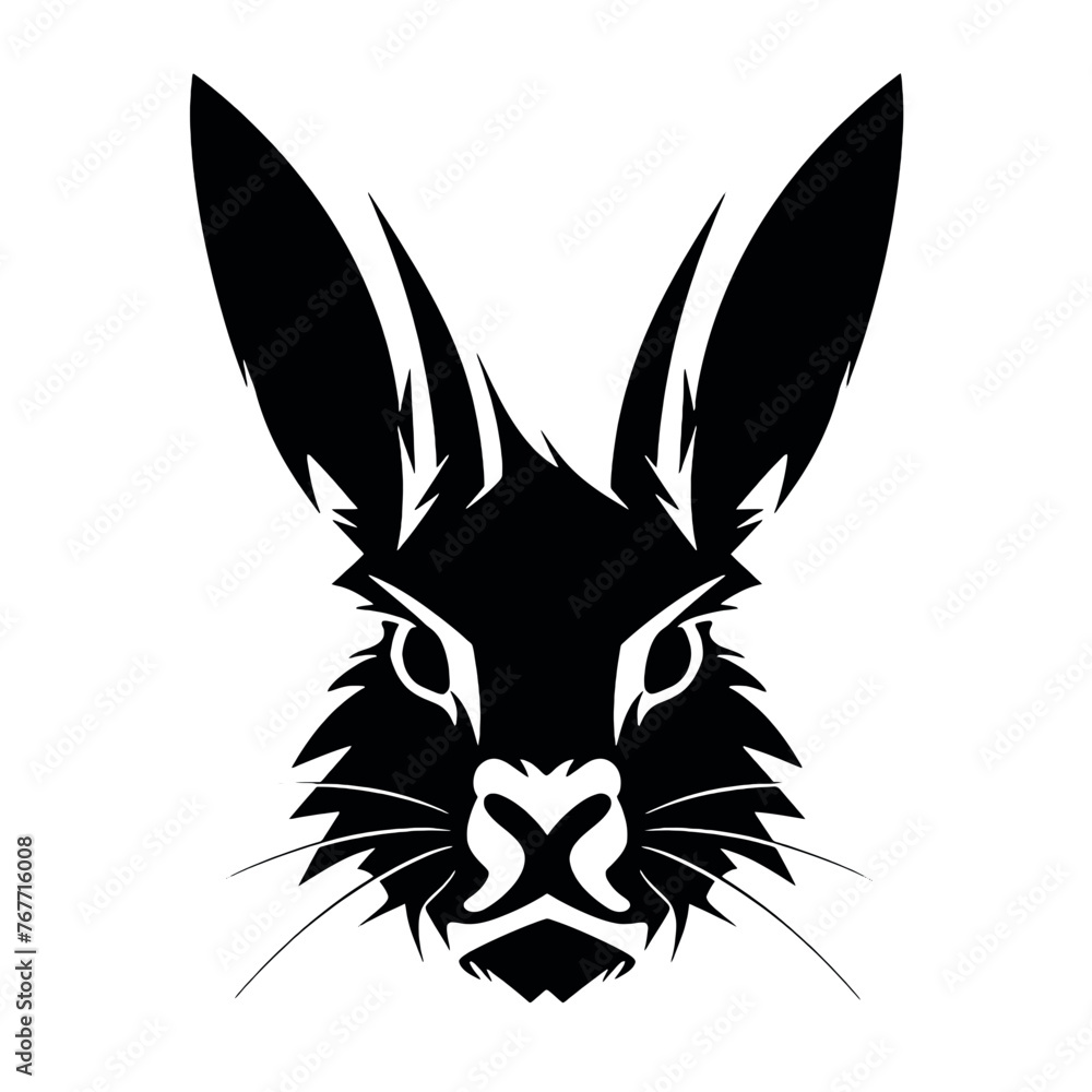 Fototapeta premium Bunny Head Vector Art