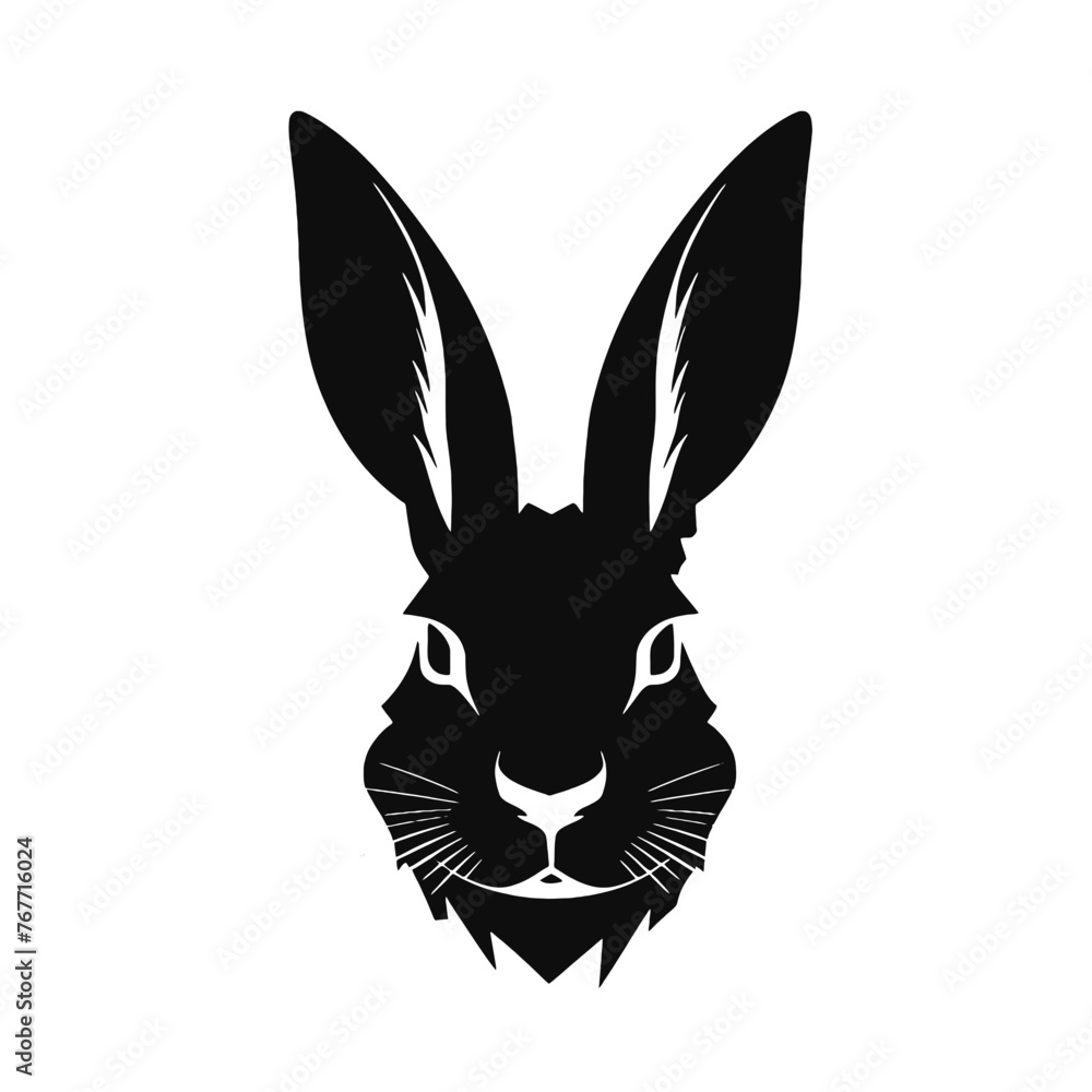 Fototapeta premium Bunny Head Vector Art