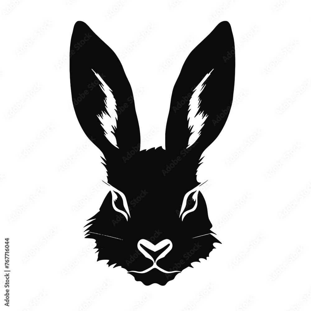 Bunny Head Vector Art Bunny Head Vector Art