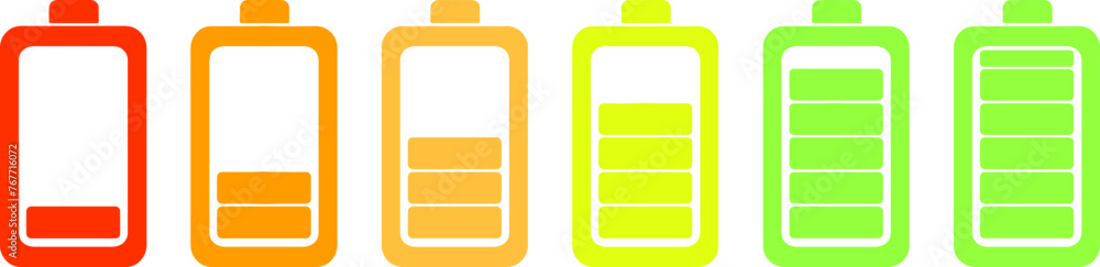 battery charging bars vector design in full state and drain state illustration battery charging bars vector design in full state and drain state illustration