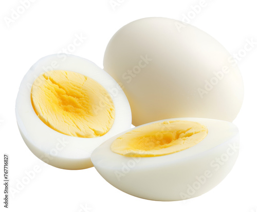 boiled eggs isolated on transparent background
