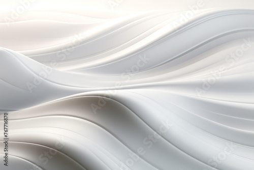 Abstract background of white silk or satin. 3d render illustration
