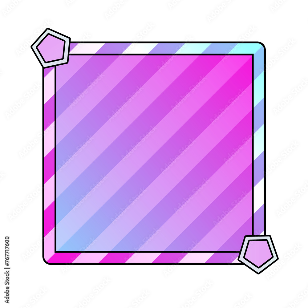 Frame style memphis comic pop art retro 90s