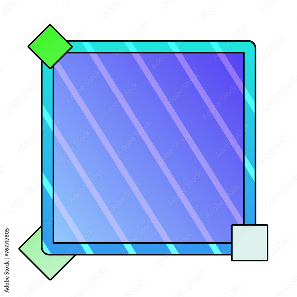 Frame style memphis comic pop art retro 90s