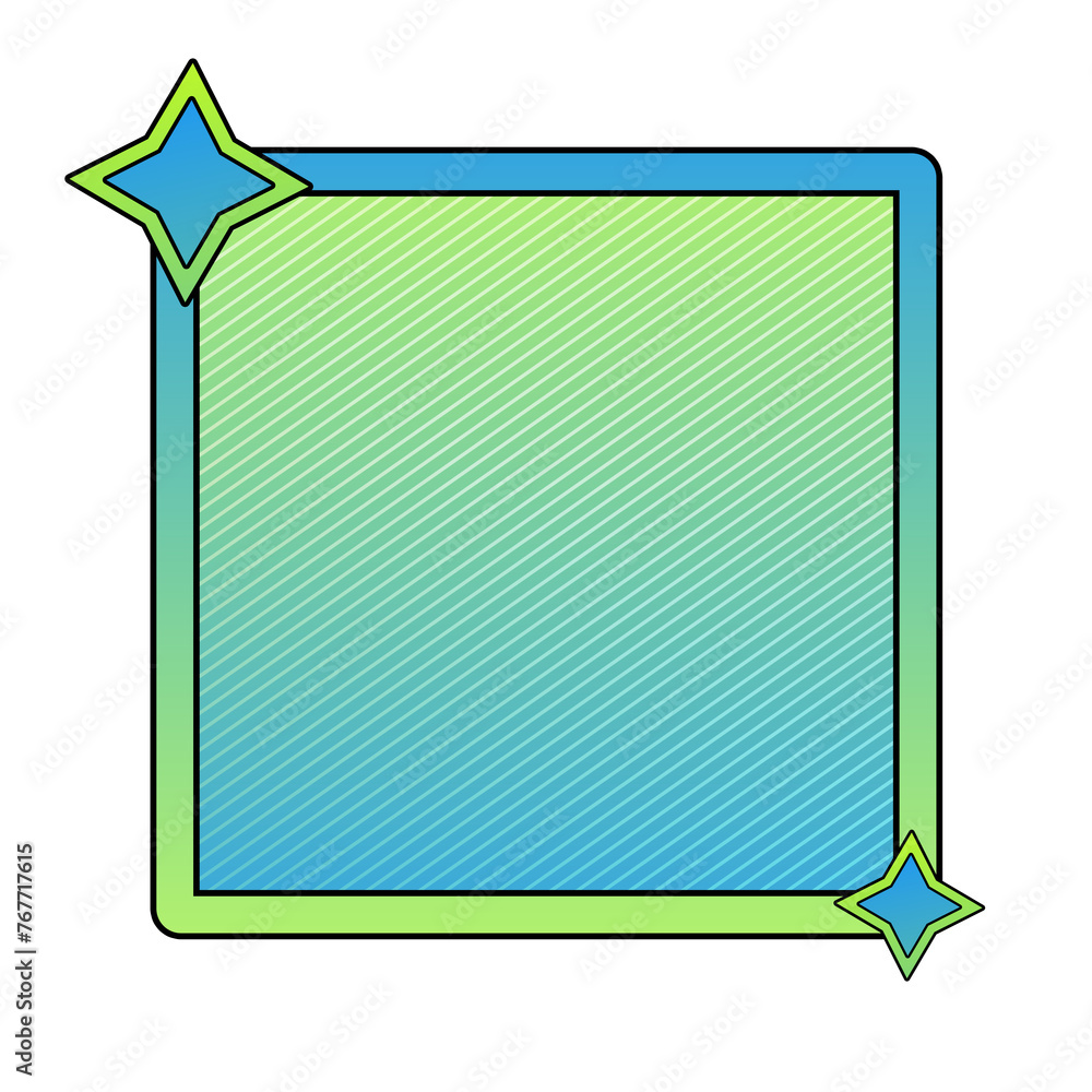 Frame style memphis comic pop art retro 90s
