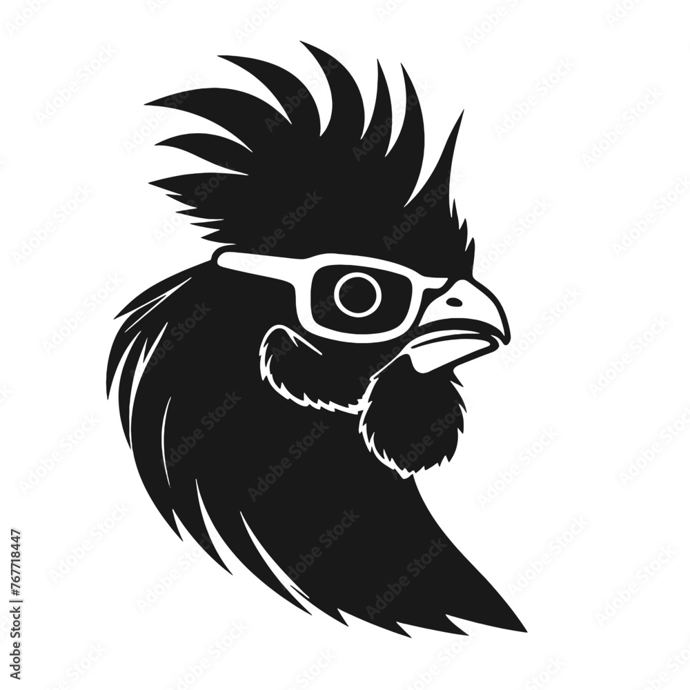 Fototapeta premium Chicken , Rooster Sunglasses