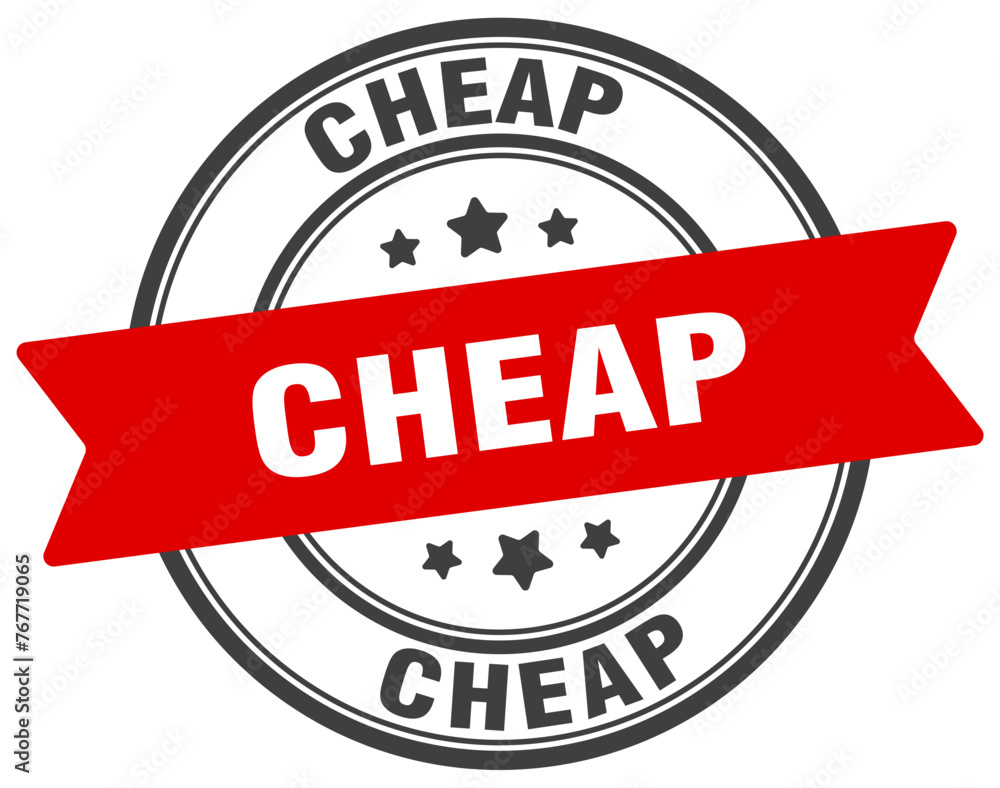 Fototapeta premium cheap stamp. cheap label on transparent background. round sign