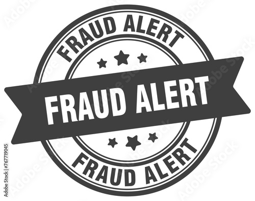 fraud alert stamp. fraud alert label on transparent background. round sign