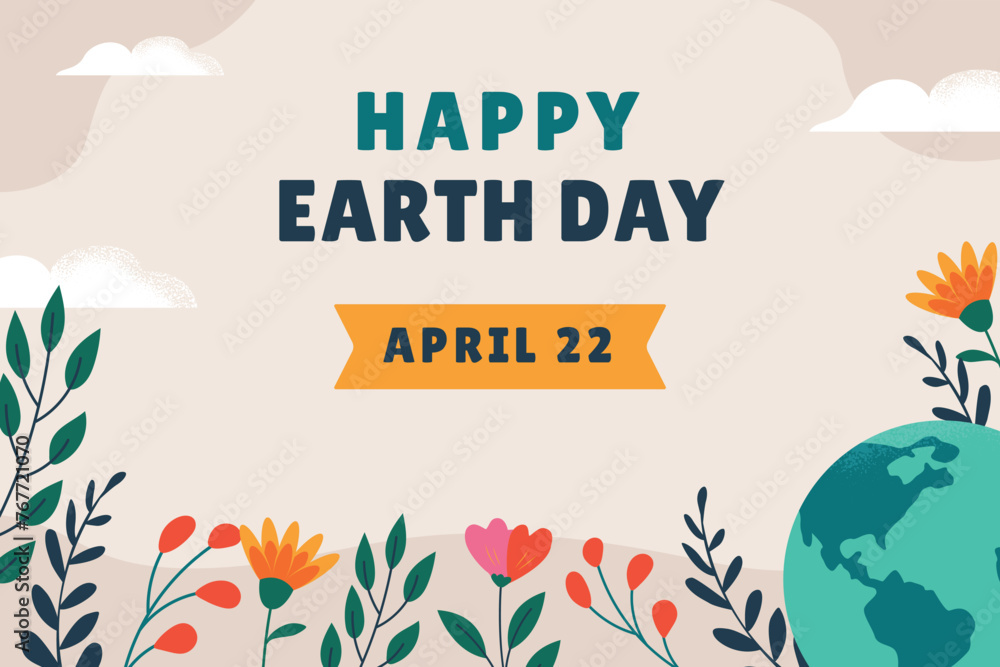 Hand drawn background for earth day celebration Hand drawn background for earth day celebration