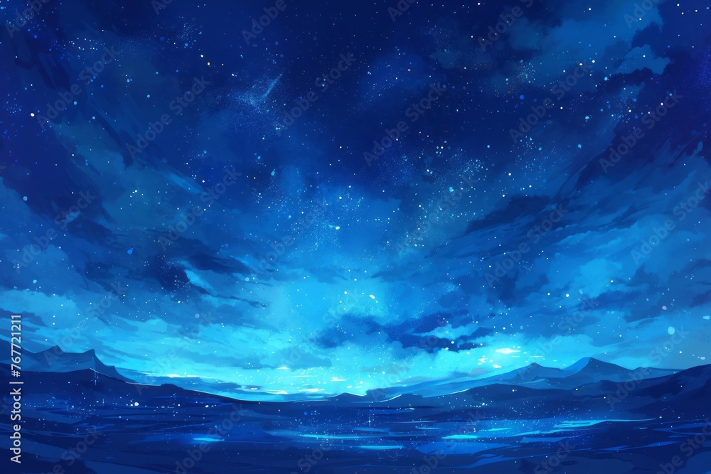 Anime space background, wallpaper, illustration