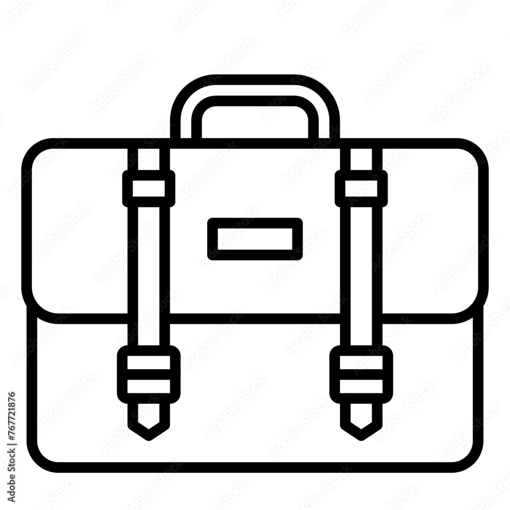 Bag or briefcase icon for carrying work documents Bag or briefcase icon for carrying work documents