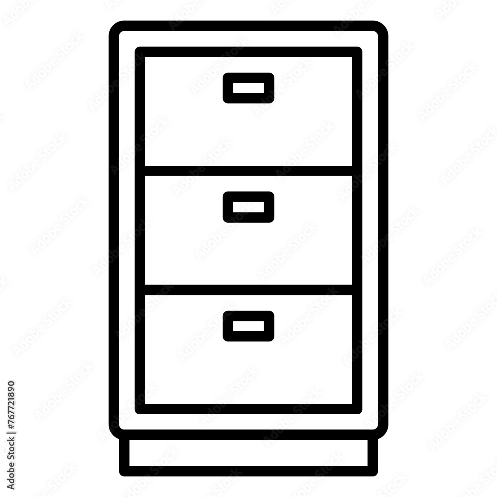 Fototapeta premium File cabinet icon for storing office document files