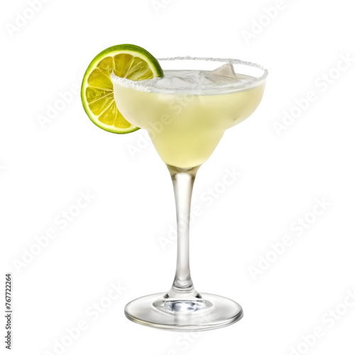 An Isolated Vodka Margarita Cocktail Drink, Transparent Background, PNG