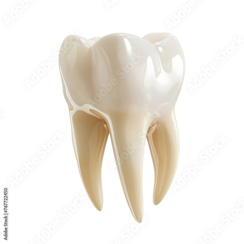 Premolar tooth isolated on transparent background