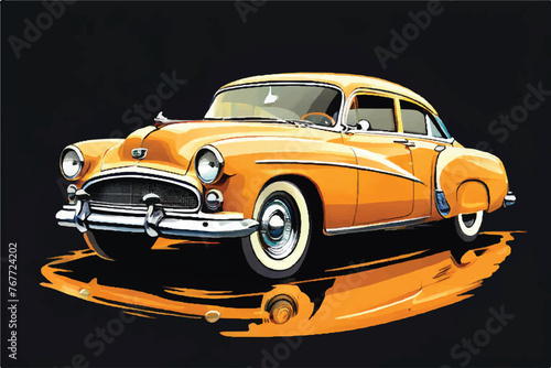 Vintage classic car. Retro car. Beautiful Vintage car illustration. Classic vintage car design. Vintage car illustration background. vintage car vector art illustration classic car design.