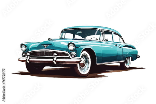 Vintage classic car. Retro car. Beautiful Vintage car illustration. Classic vintage car design. Vintage car illustration background. vintage car vector art illustration classic car design. © Usama