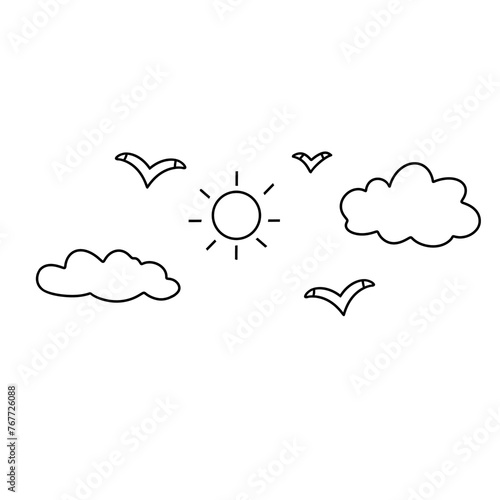 Photography The sky is cloudy and the sun is shining