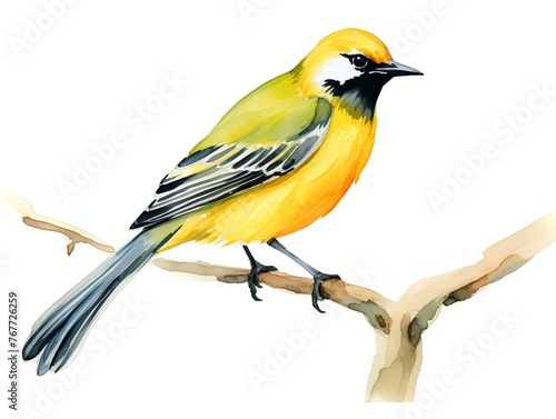 A bird clipart, watercolor illustration clipart, 1500s, isolated on white background © srattha