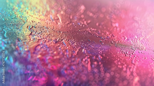 Abstract Colorful Water Droplets on Surface