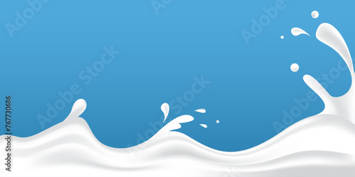 milky waves background. additional elements of milk design © Harlin