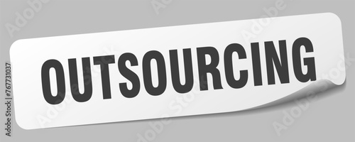 outsourcing sticker. outsourcing label