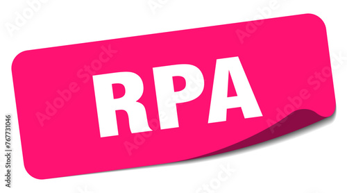rpa sticker. rpa label