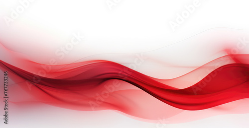 Vector 3d echo audio wavefrom spectrum. Abstract music waves oscillation graph. Futuristic sound wave visualization. Red flowing wave line impulse pattern on white. Synthetic music technology sample.
