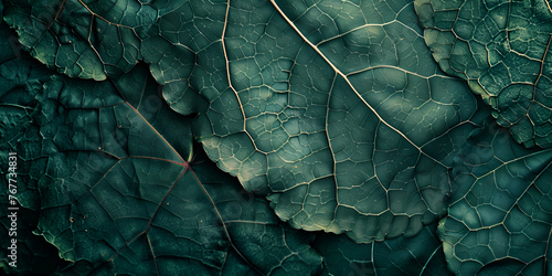 leaf texture leaf with veins and cells and light bokeh. generative ai 