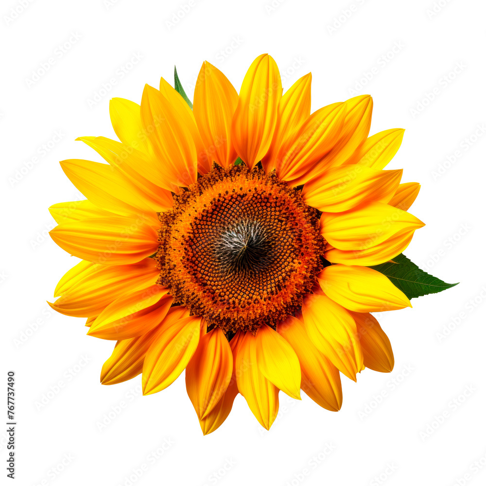 Fototapeta premium Sunflower. Isolated on transparent background.