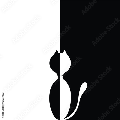 Conceptual illustration of cat poster