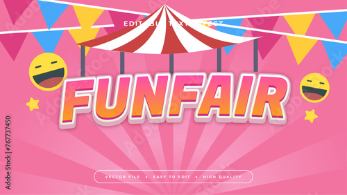 Colorful funfair 3d editable text effect - font style